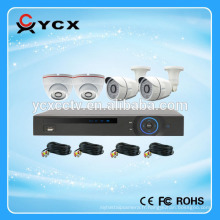 Kits de caméra mixtes Dome et Bullet 4CH 720P CVI, système de caméra CCTV 4CH CVI
